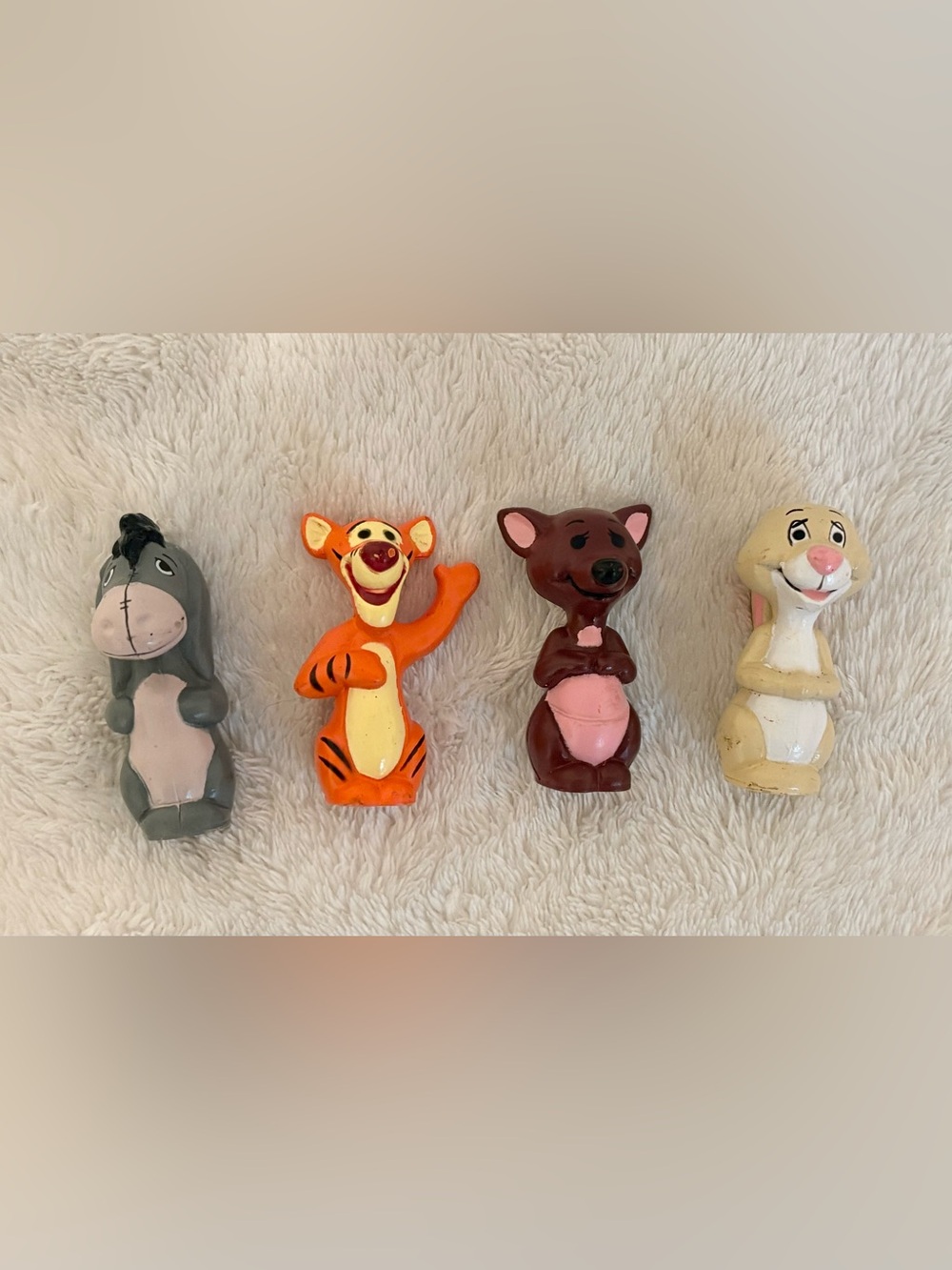 Lot of 4 Winnie The Pooh Characters Vintage Figurines Eeyore Tigger Kanga Rabbit
